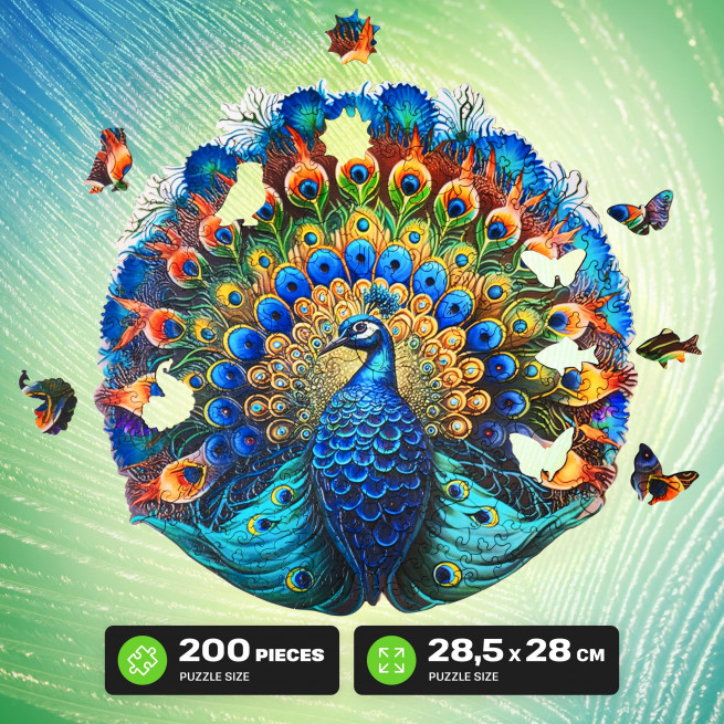 Bilder och foton av Peacock puzzle 200 pieces. ESC WELT.