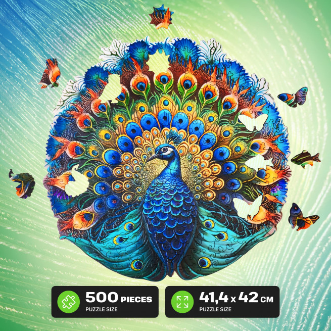 Bilder och foton av Peacock puzzle 500 pieces. ESC WELT.