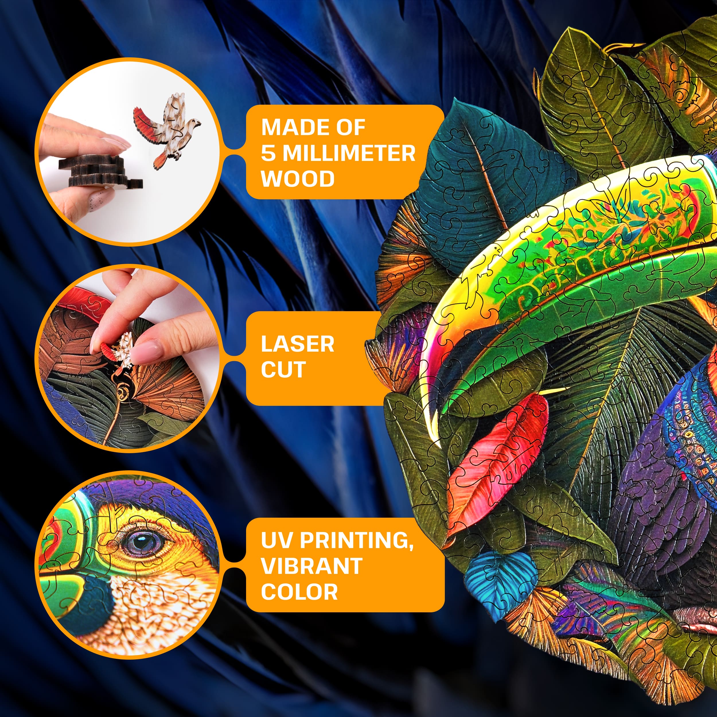 Bilder och foton av Toucan puzzle 200 pieces. ESC WELT.